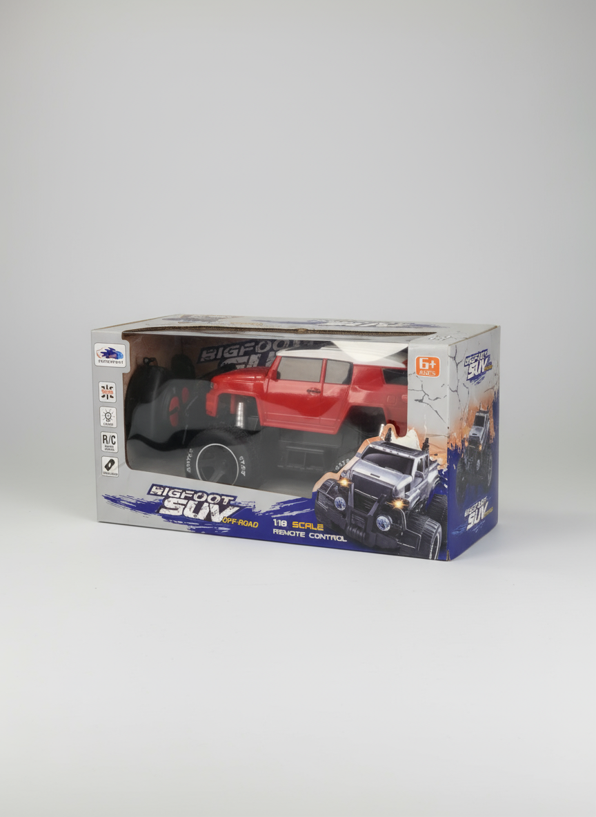 BIGFOOT SUV Off Roader Rechargeable Remote Control Car | RC Car Monster Truck | Headlight |  | Remote Control Car for Kids |  Red