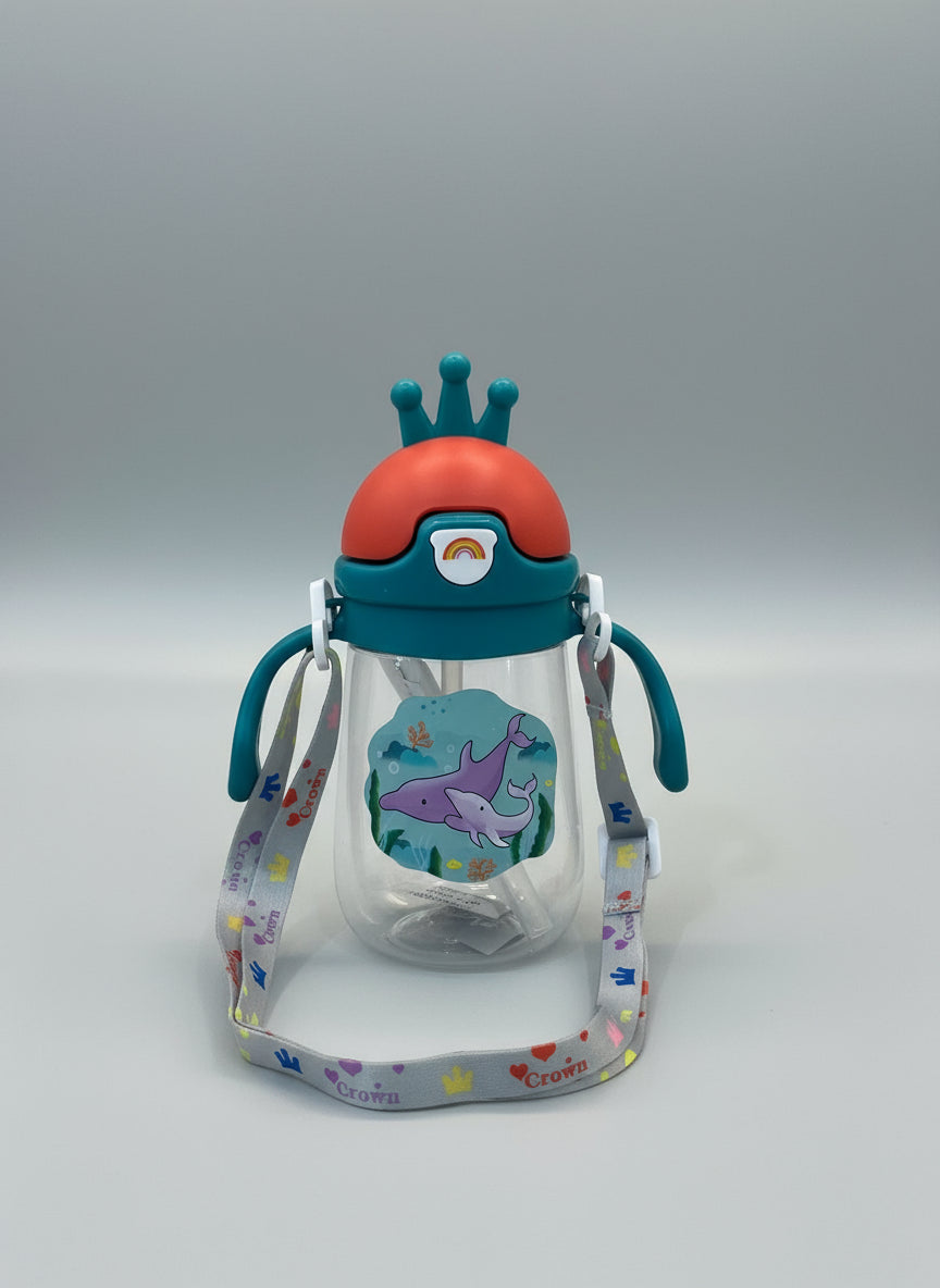 Compass Box Premium Sipper Cup with Handles | BPA Free & Leak Proof | Sipper with Soft Silicone Straw