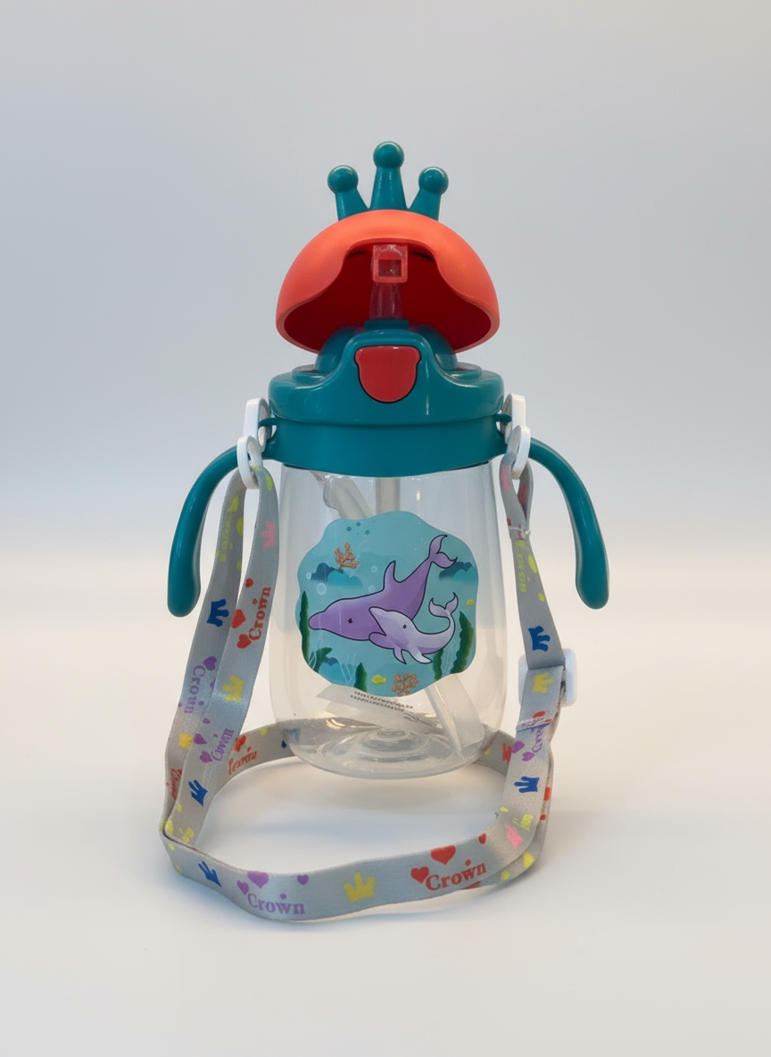 Compass Box Premium Sipper Cup with Handles | BPA Free & Leak Proof | Sipper with Soft Silicone Straw