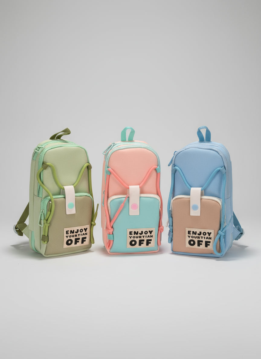 Hanging Pencil Pouch – 3-Layer Multipurpose Zipper Stationery Organizer Bag, Portable Roll-Up Pencil Case with Hook for Kids & Students