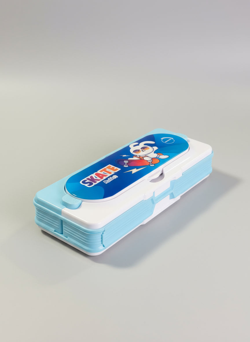 Cartoon Pencil Box for Kids,  Pencil Box with Calculator, Stationary Pencil Organizer Set for Boys, Birthday Return Gift