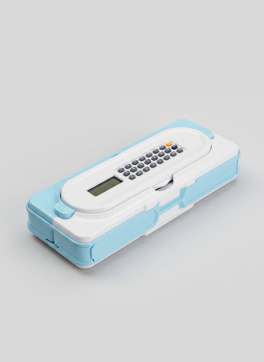 Cartoon Pencil Box for Kids,  Pencil Box with Calculator, Stationary Pencil Organizer Set for Boys, Birthday Return Gift