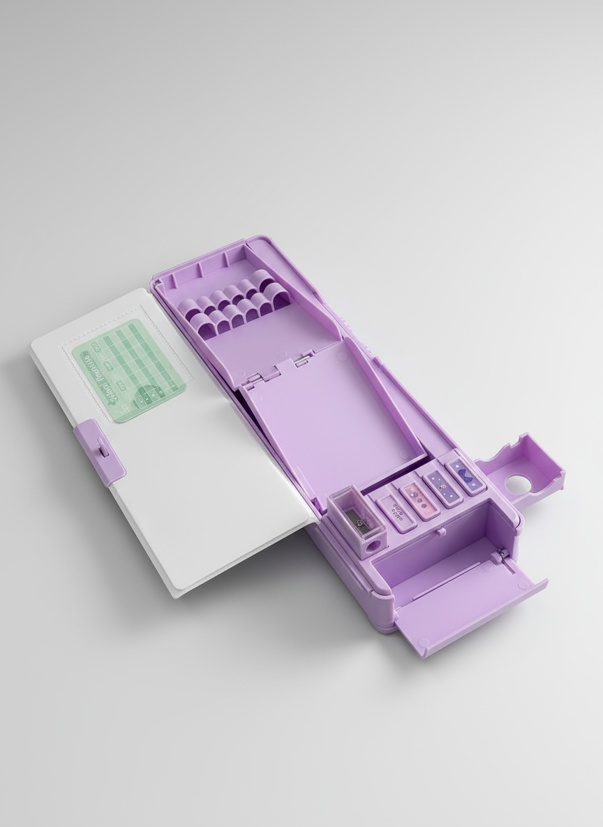 Multifunctional Pencil Box for Kids Magic Password Lock Compass Boxes for Boys, Magnetic Compass Box for Boys, Kids Pencil Boxes for Boy & Girls Princess Theme Return Gifts for Kid