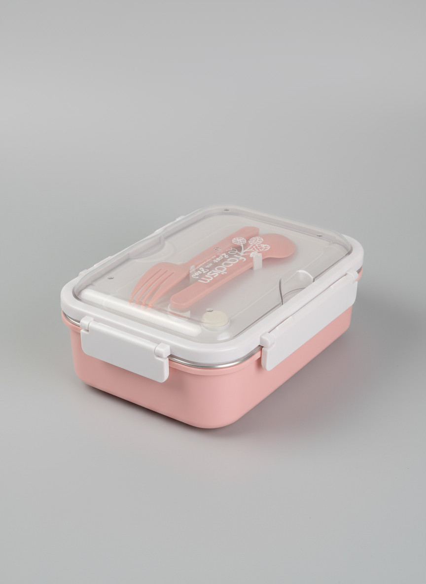 3 Compartment Air Tight Stainless Steel Lunch Box with Spoon & Folk 3 Containers Lunch Box (750 ml, Thermoware)