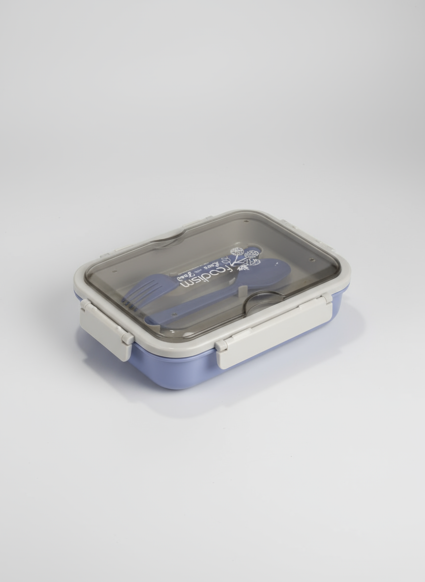 3 Compartment Air Tight Stainless Steel Lunch Box with Spoon & Folk 3 Containers Lunch Box (750 ml, Thermoware)