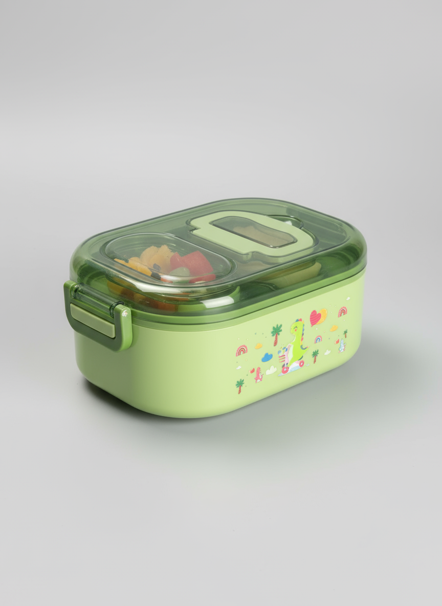 Stainless Steel Lunch Box for Kids, Tiffin Box, Single Compartment Lunch Box with Fork, Lunch Box for Office Women and Men, Executive - 700 ML 1 Compartment Lunch Box