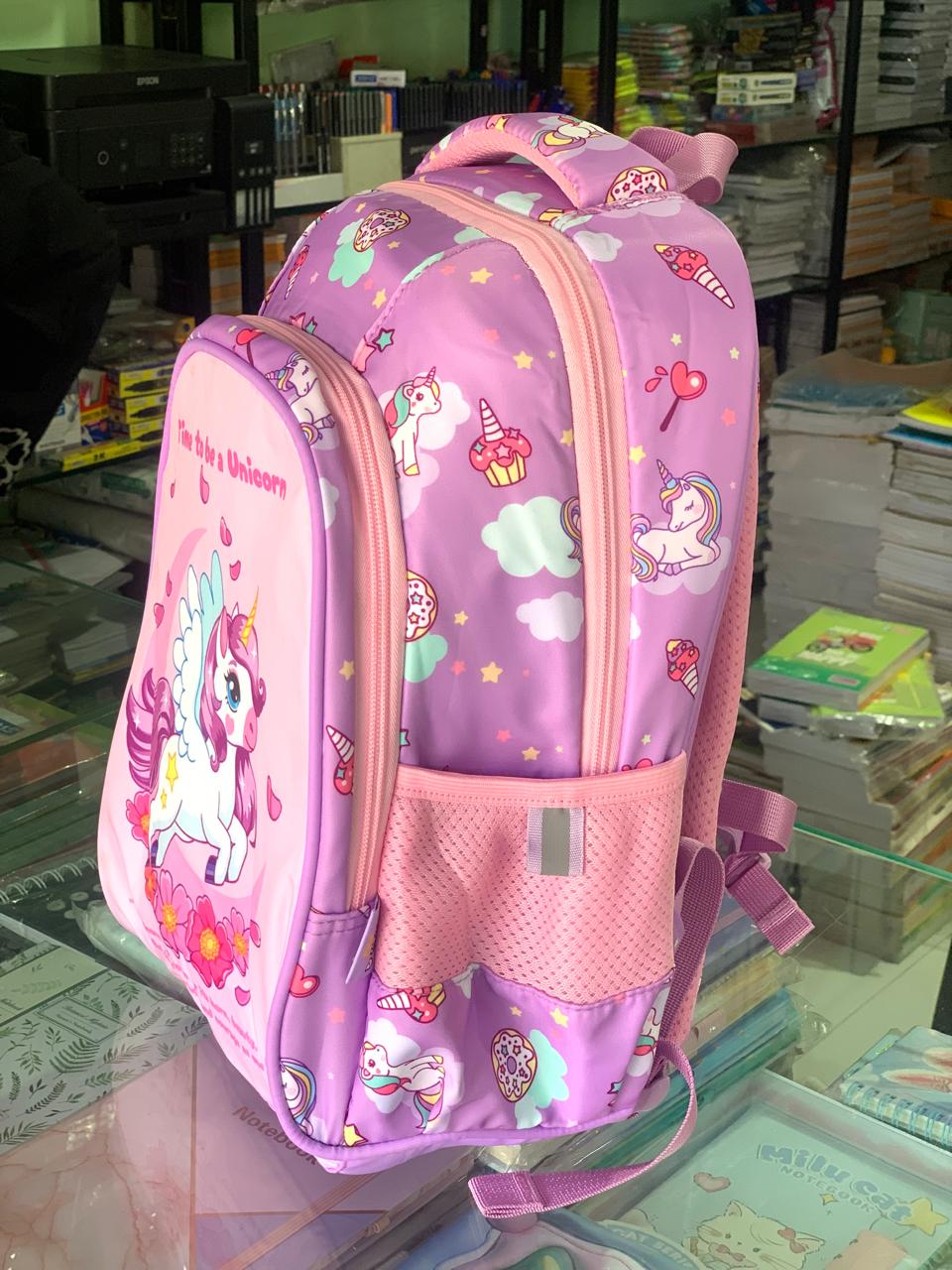 Cute Kawaii Bunny Soft Toy Large Capacity Backpack Bag for Primary School Girl Kids