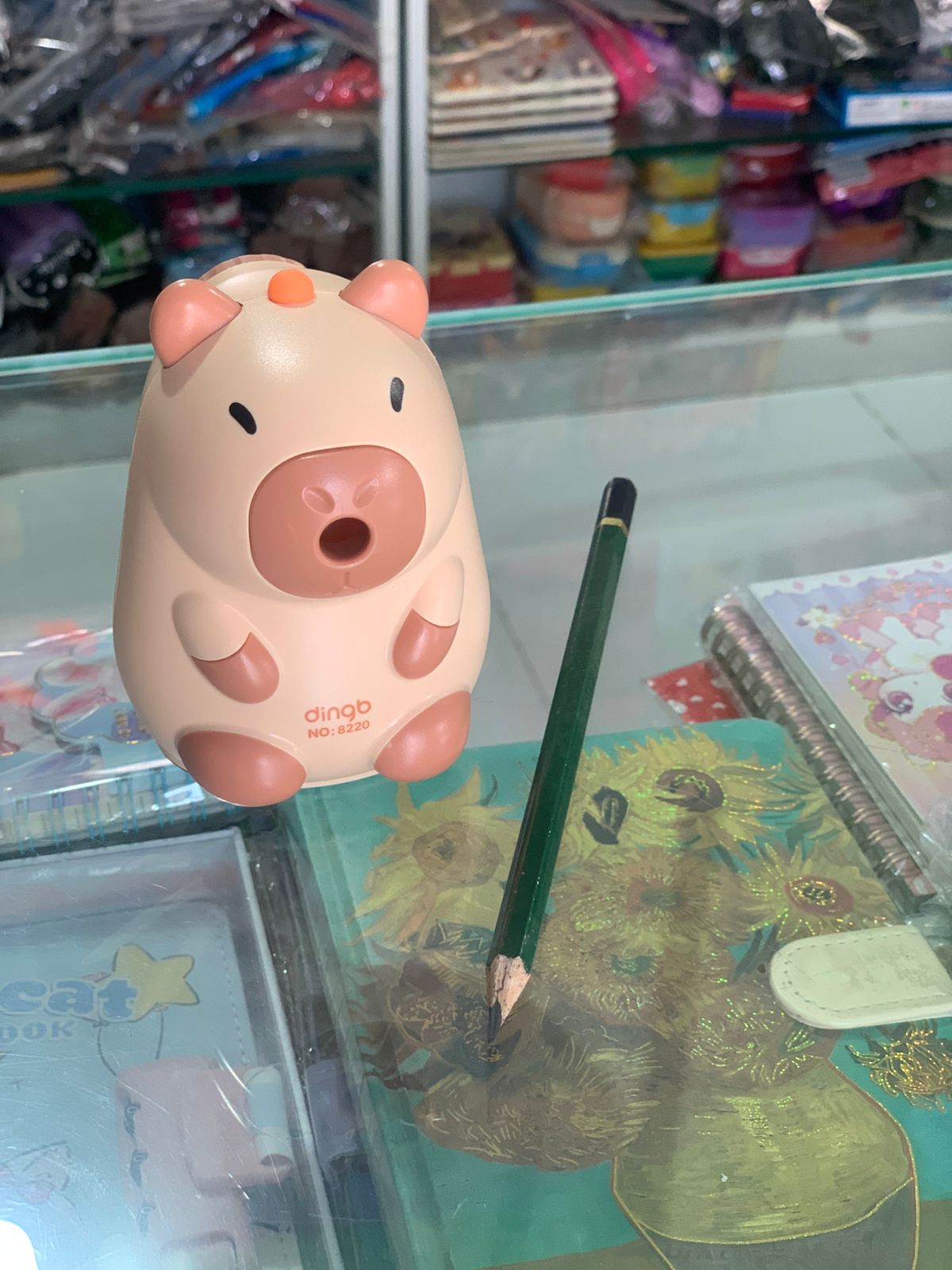 Pencil Sharpener, Cartoon Animal Manual Adjustable Pencil Sharpener with Crank and Container for Children's Office School Classroom Stationery Gift for Kids (Capybara Sharpener)