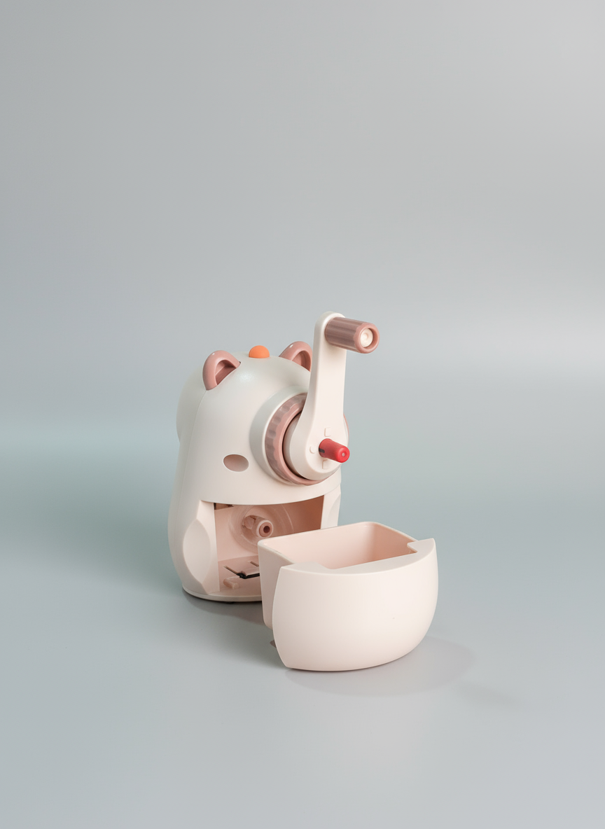 Pencil Sharpener, Cartoon Animal Manual Adjustable Pencil Sharpener with Crank and Container for Children's Office School Classroom Stationery Gift for Kids (Capybara Sharpener)