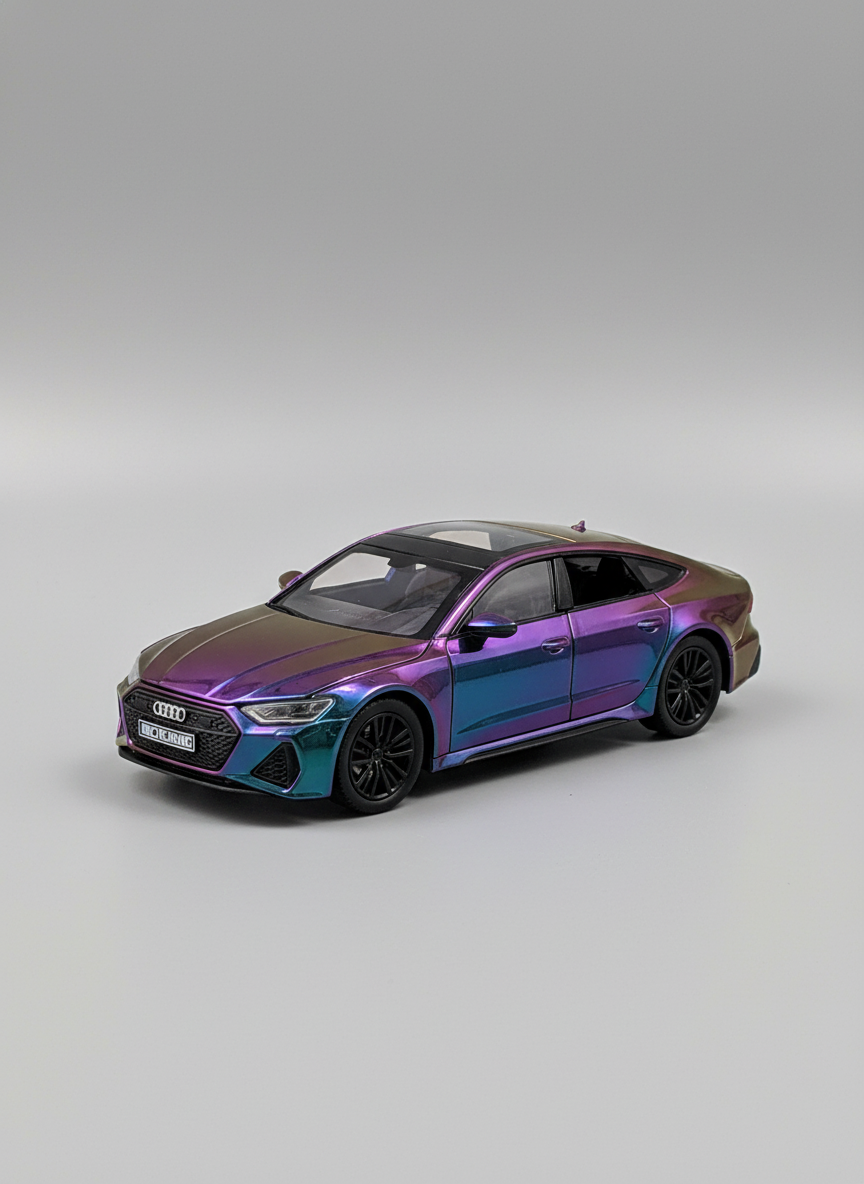 1:32 Audii RS7 Sports Diecast Metal Pull Back Car with 6 Openable Doors with Sound and Lights Toy Decoration Car Best Gift Toys for Kids