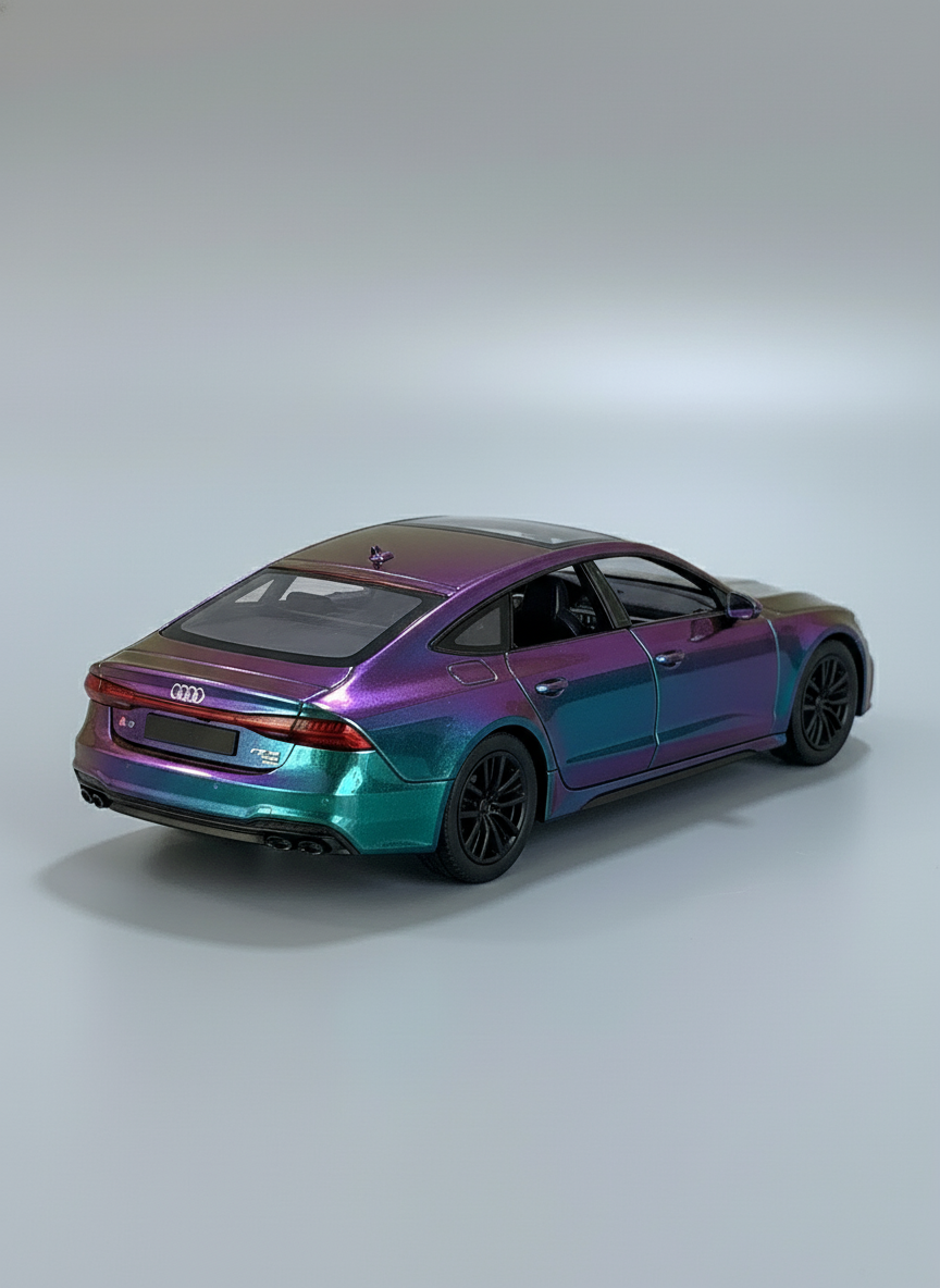 1:32 Audii RS7 Sports Diecast Metal Pull Back Car with 6 Openable Doors with Sound and Lights Toy Decoration Car Best Gift Toys for Kids