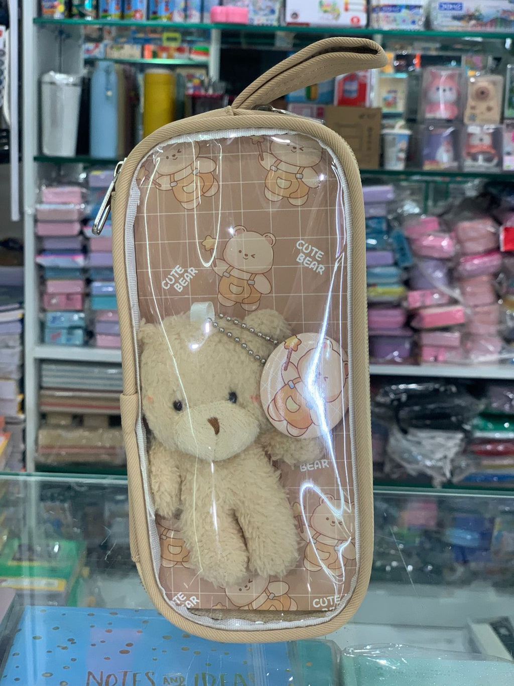 Cute Bear Transparent Pencil Pouch