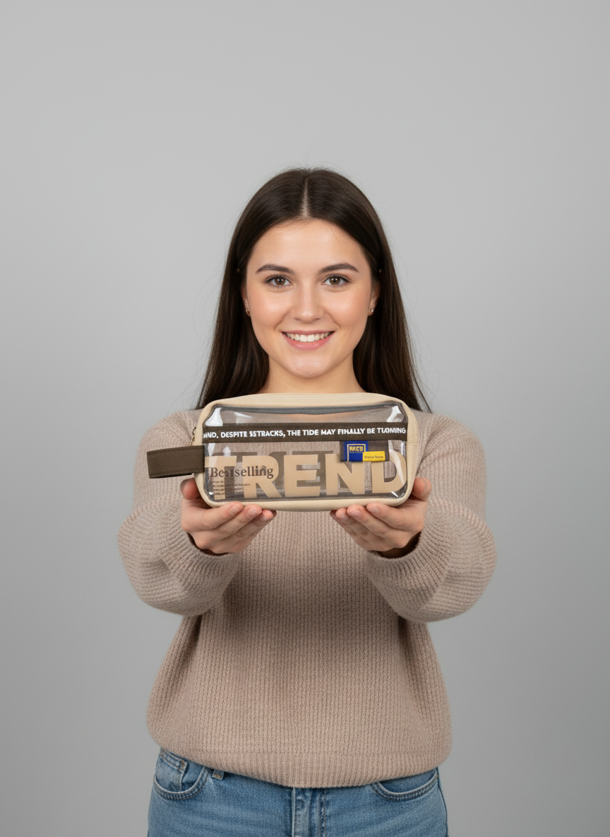 Trendy Multi-Compartment Pencil Pouch