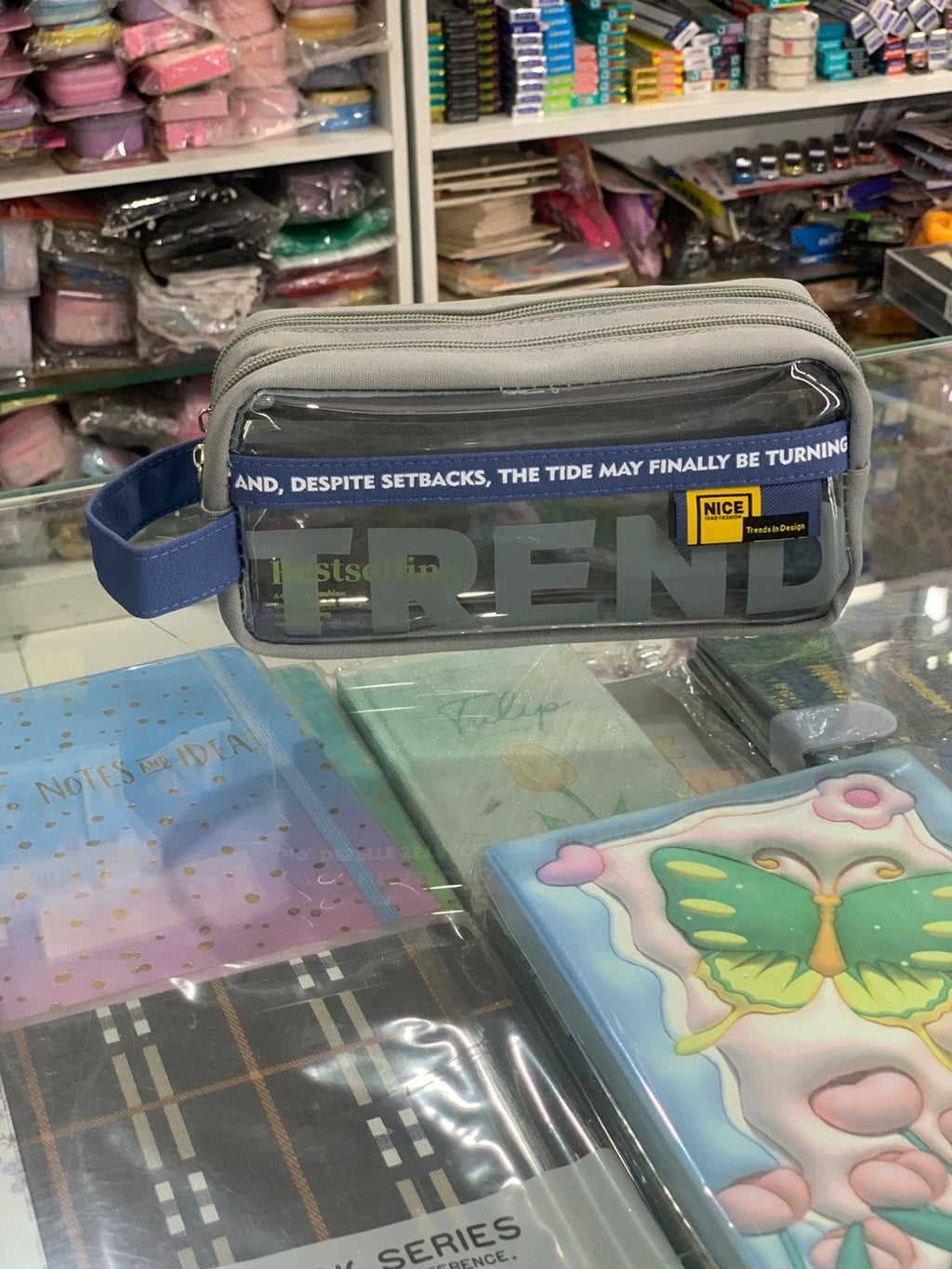 Trendy Multi-Compartment Pencil Pouch