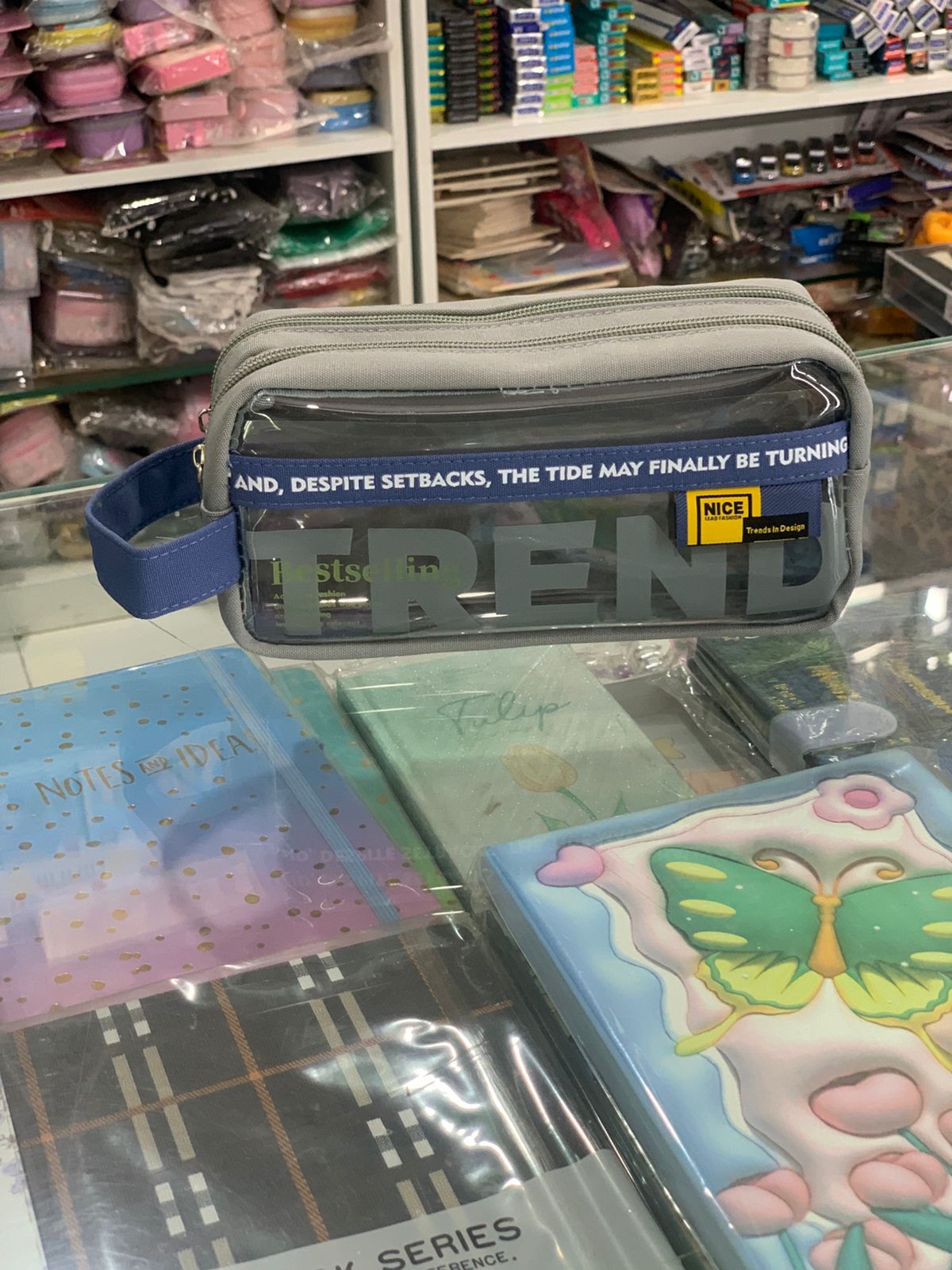 Trendy Multi-Compartment Pencil Pouch