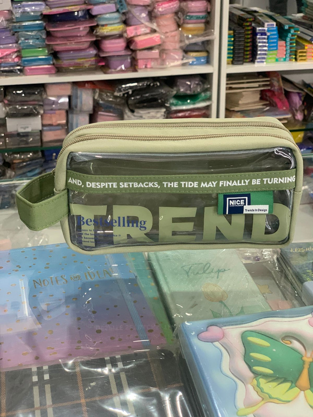 Trendy Multi-Compartment Pencil Pouch