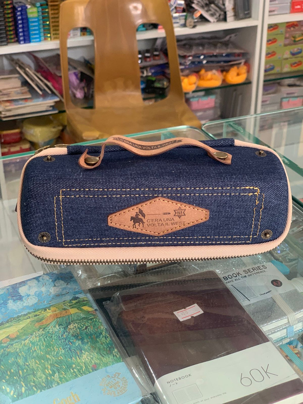 Premium Denim Pencil Pouch – Stylish & Spacious Organizer