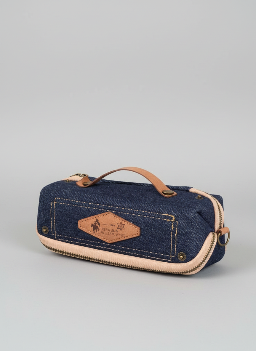 Premium Denim Pencil Pouch – Stylish & Spacious Organizer