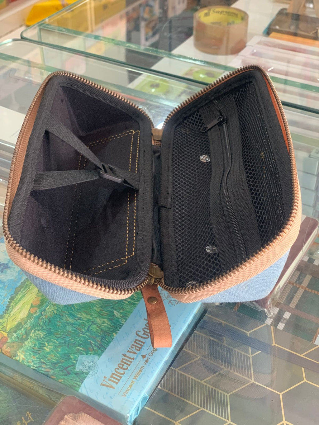 Premium Denim Pencil Pouch – Stylish & Spacious Organizer