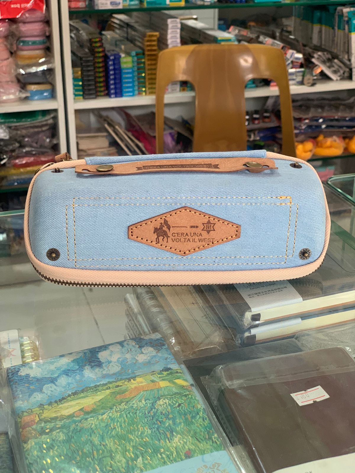 Premium Denim Pencil Pouch – Stylish & Spacious Organizer