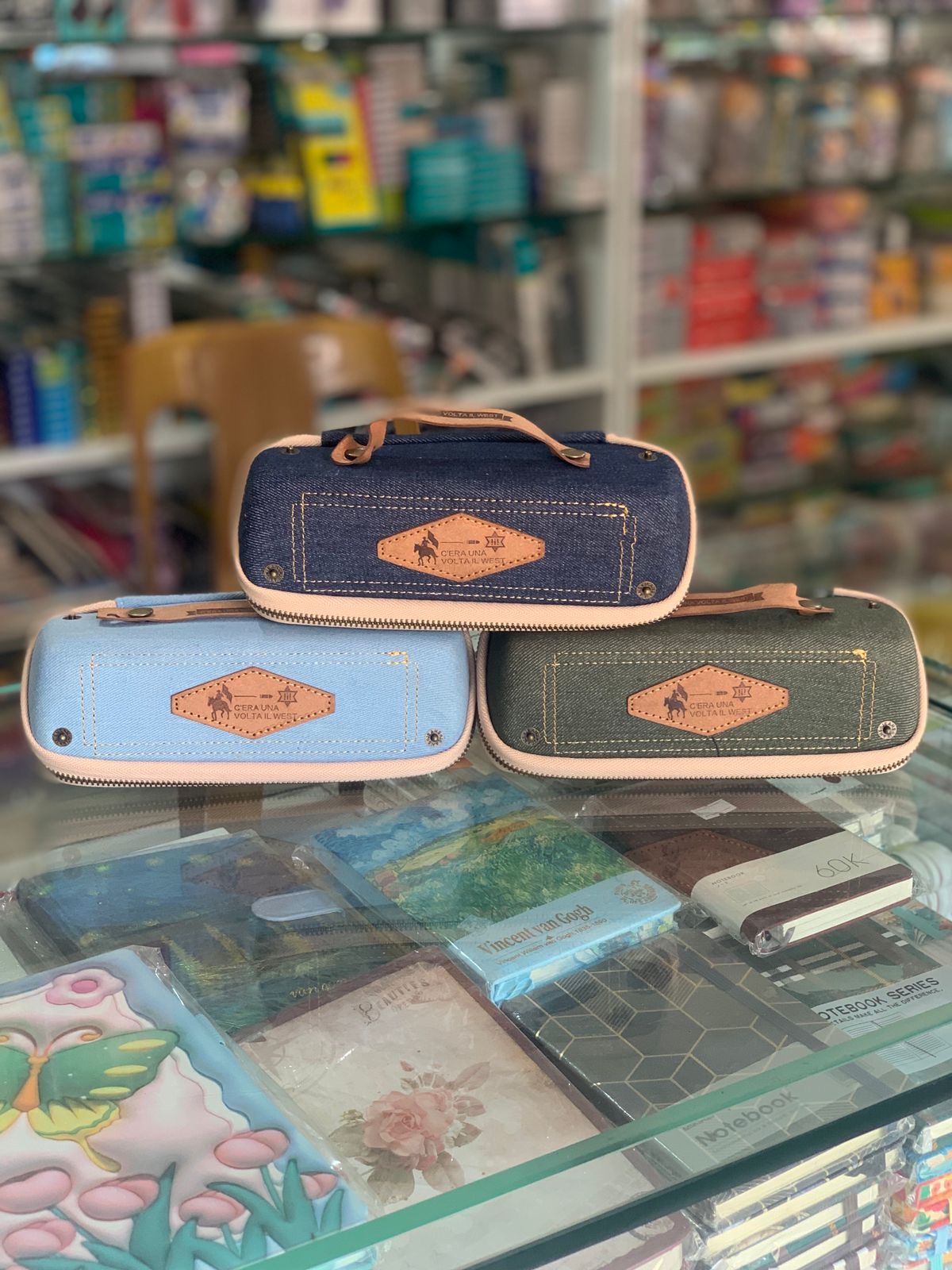 Premium Denim Pencil Pouch – Stylish & Spacious Organizer