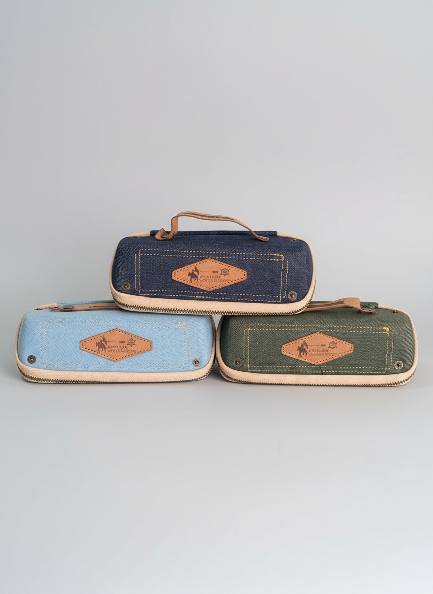 Premium Denim Pencil Pouch – Stylish & Spacious Organizer