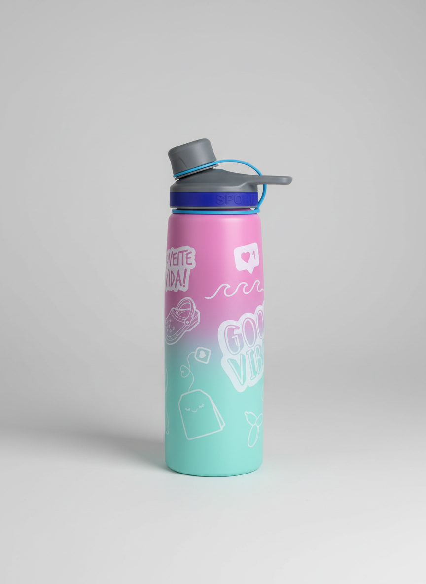 Good Vibes Double-Wall Stainless Steel Sipper – 750ml