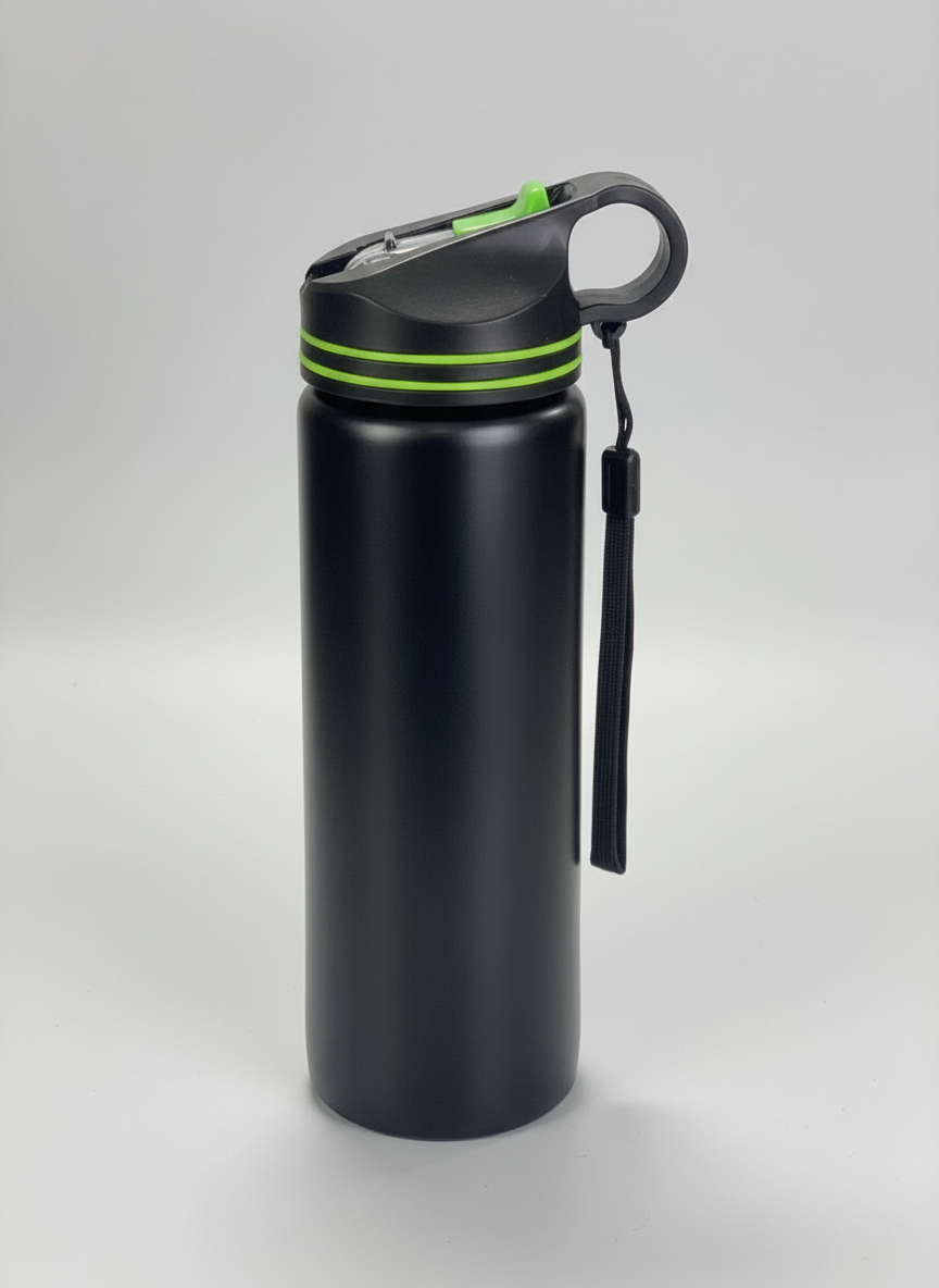 ✨   Double-Wall Insulated Steel Water Bottle – 750 ml | Leak-Proof Straw Lid