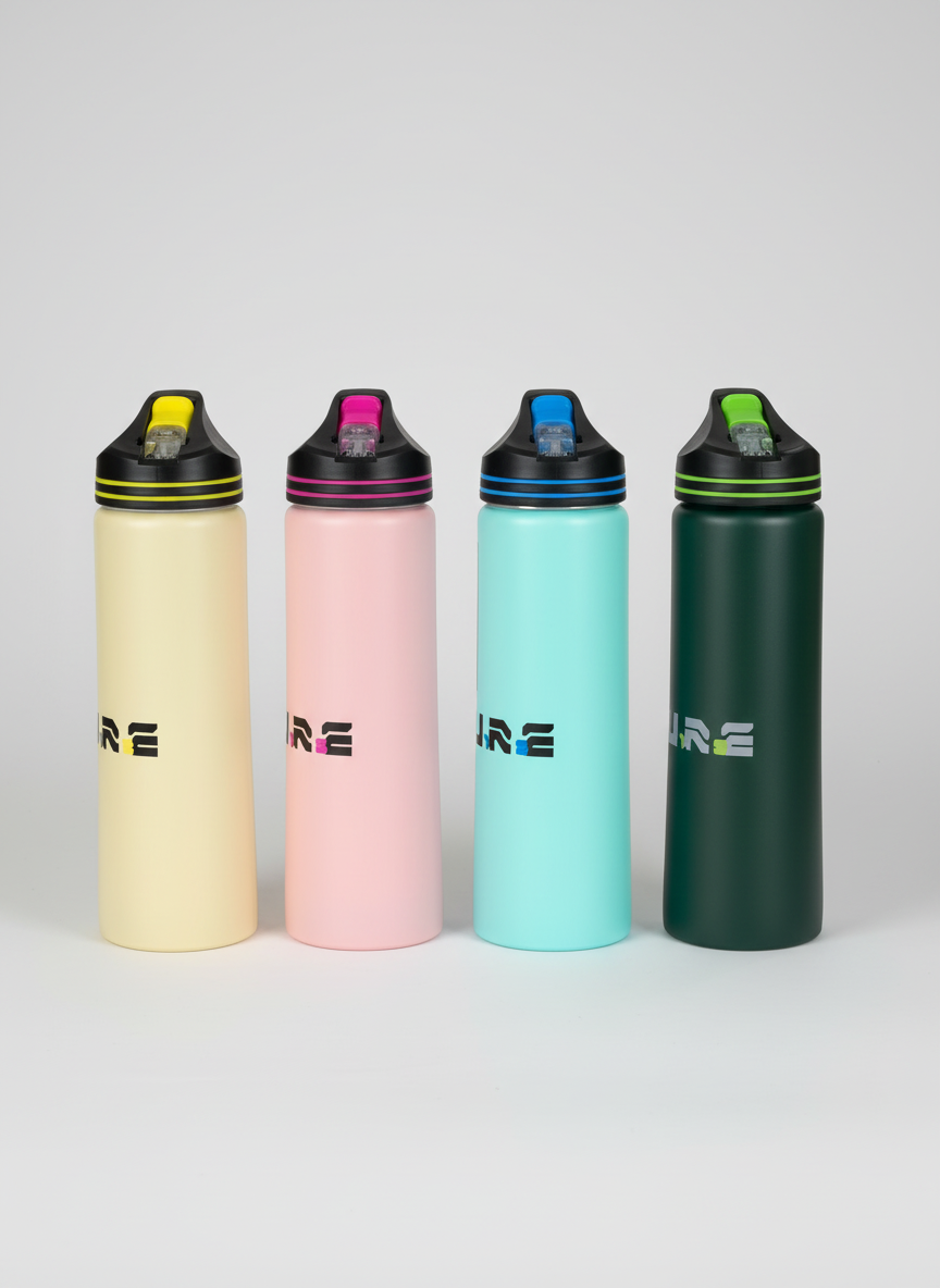 ✨   Double-Wall Insulated Steel Water Bottle – 750 ml | Leak-Proof Straw Lid