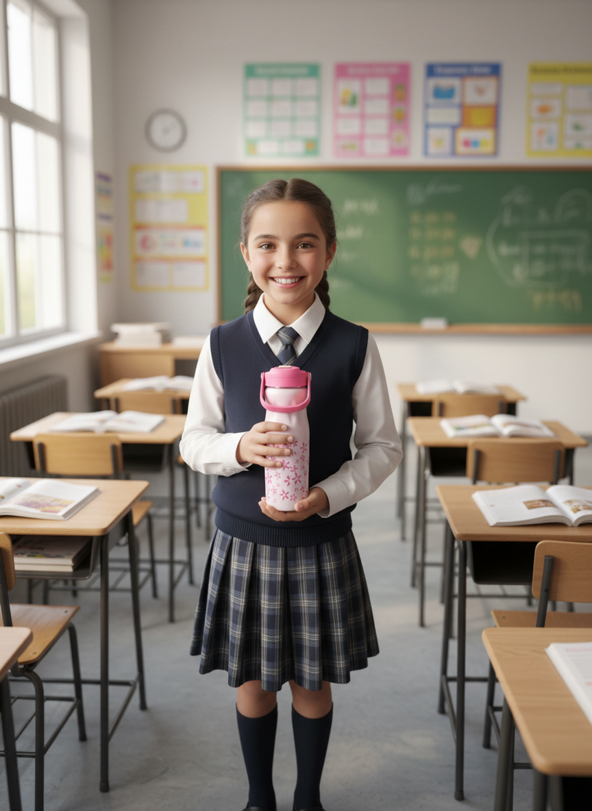 🌸 Floral Insulated Straw Bottle – Stay Hydrated in Style