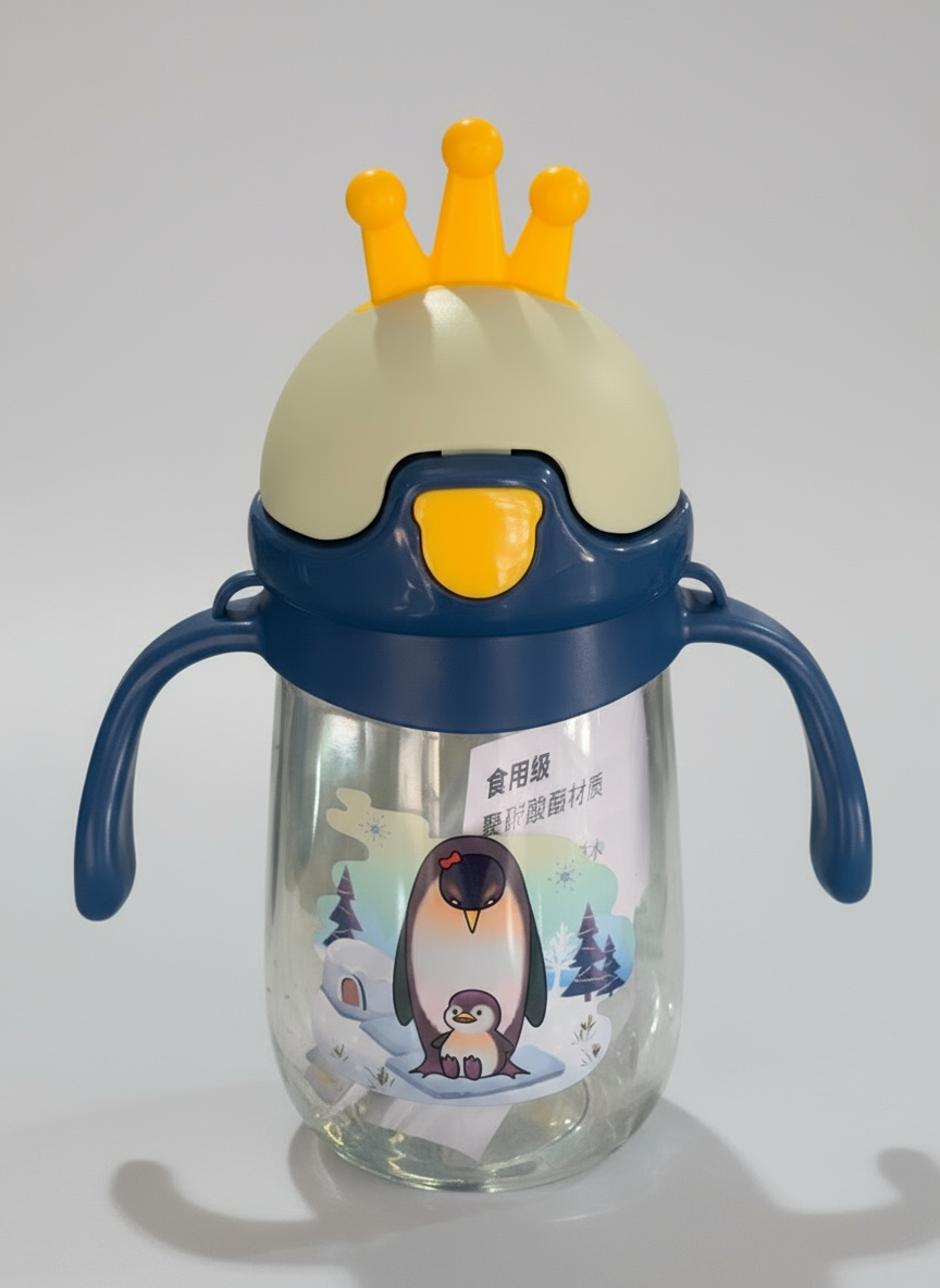 Compass Box Premium Sipper Cup with Handles | BPA Free & Leak Proof | Sipper with Soft Silicone Straw