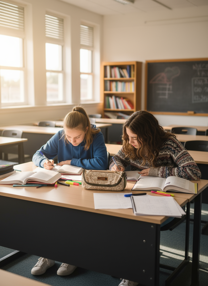 Large Capacity Pencil Pouch – Expandable Pencil Pouch with Zipper Closure Portable Makeup Pouch, Aesthetic Pencil Case, Cute Stationery Bag for Students Girls Adults Office