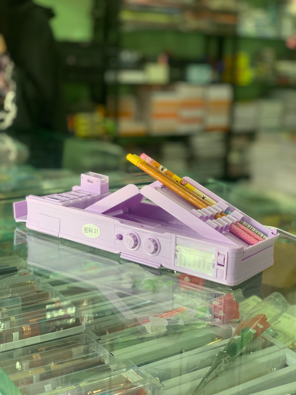 Multifunctional Pencil Box for Kids Magic Password Lock Compass Boxes for Boys, Magnetic Compass Box for Boys, Kids Pencil Boxes for Boy & Girls Princess Theme Return Gifts for Kid