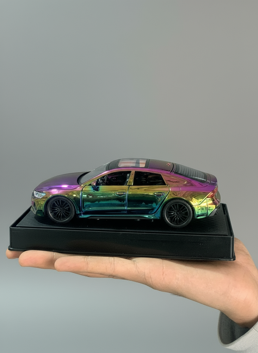 1:32 Audii RS7 Sports Diecast Metal Pull Back Car with 6 Openable Doors with Sound and Lights Toy Decoration Car Best Gift Toys for Kids